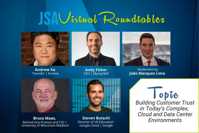 BCstrat's tweet image. Did you catch @telecompr&apos;s last #JSAVirtualRoundtable - Building Customer Trust in Today’s Complex, Cloud and Data Center Environments? Their panel of experts aids in defining ways to keep earning our clients’ love. Watch the session: 
buff.ly/3z30GwL