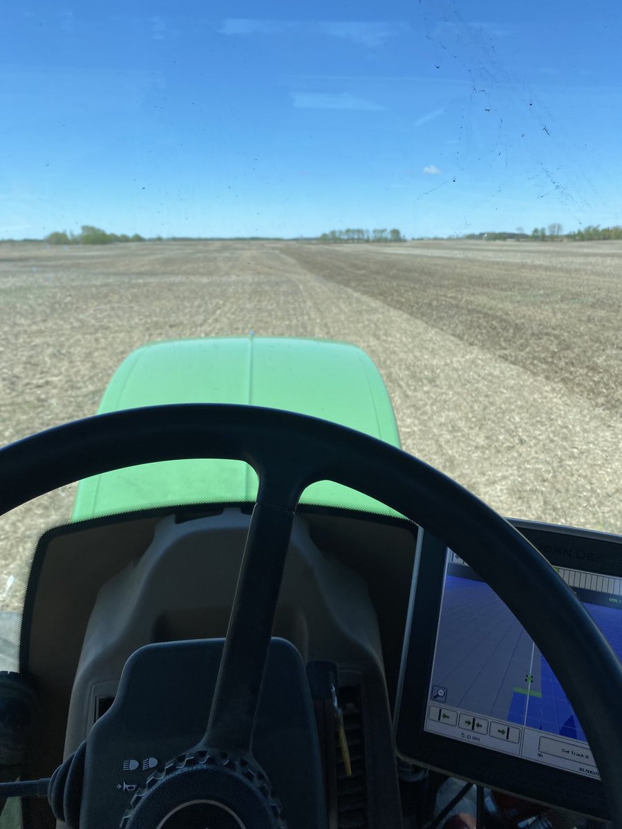 On a year like this you have to take the little things as small victories. Not bad conditions for 1.25 inches of rain Saturday. Good thing I left the high spot. #wheat #rollin #plant22 #nesask