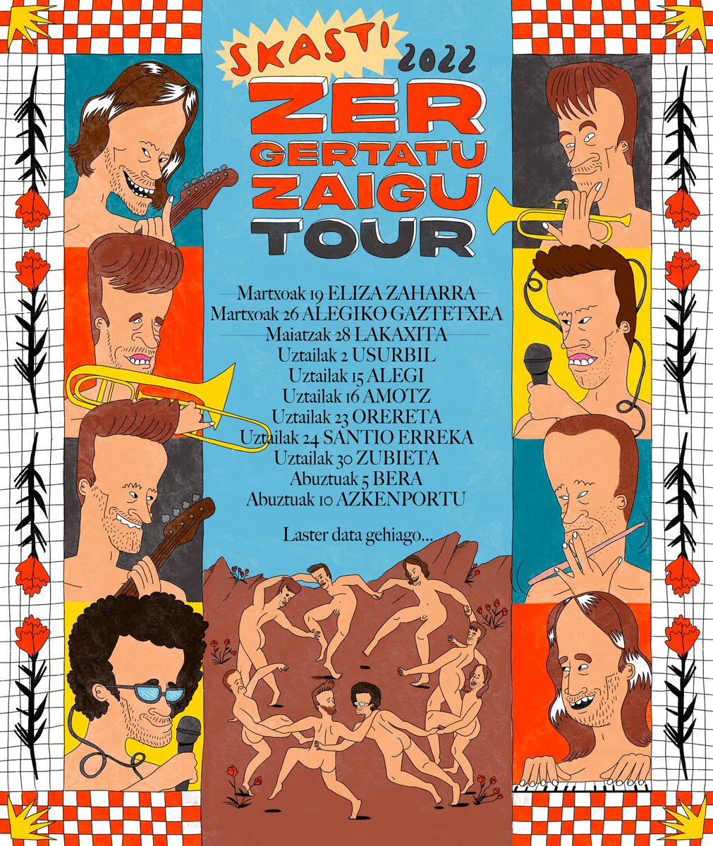 ZER GERTATU ZAIGU TOUR-eko udarako lehen datak!

📍Uztailak 2 ➡️ Usurbil
📍Uztailak 15 ➡️ Alegi
📍Uztailak 16 ➡️ Amotz 
📍Uztailak 23 ➡️ Orereta
📍Uztailak 24 ➡️ Santiyo
📍Abuztuak 5 ➡️ Bera
📍Abuztuak 10 ➡️ AzkenPortu

Eta laister data gehio!!
Bizitza da handiena!