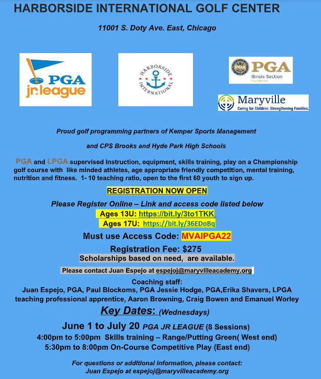CPLAthletics's tweet photo. Calling all YOUTH golfers! Check out this incredible summer program with @PGAjrLeague and @HarborsideGolf / @KemperSports ! CPS will be covering the registration fee for CPS students!
REGISTRATION:🖊️📰🔽
13U Register-https://t.co/ba4b6E2c1y
17U Register-https://t.co/j0v2TKgyIZ https://t.co/XYfYEzI9Mg
