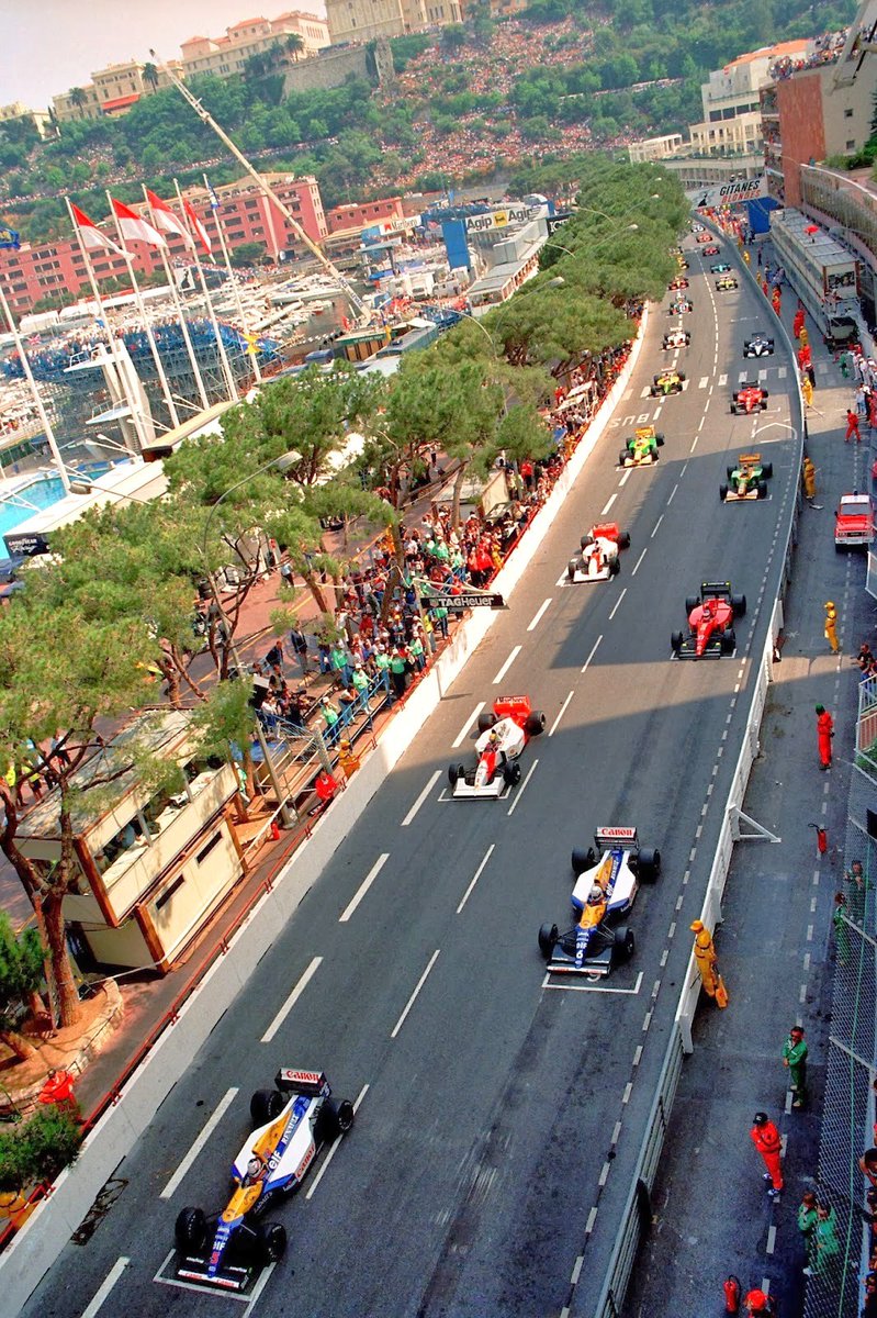 LegendarysF1's tweet photo. Start, GP Mónaco 1992. 

#F1 📸 DPPI https://t.co/NsnZe6hfrw