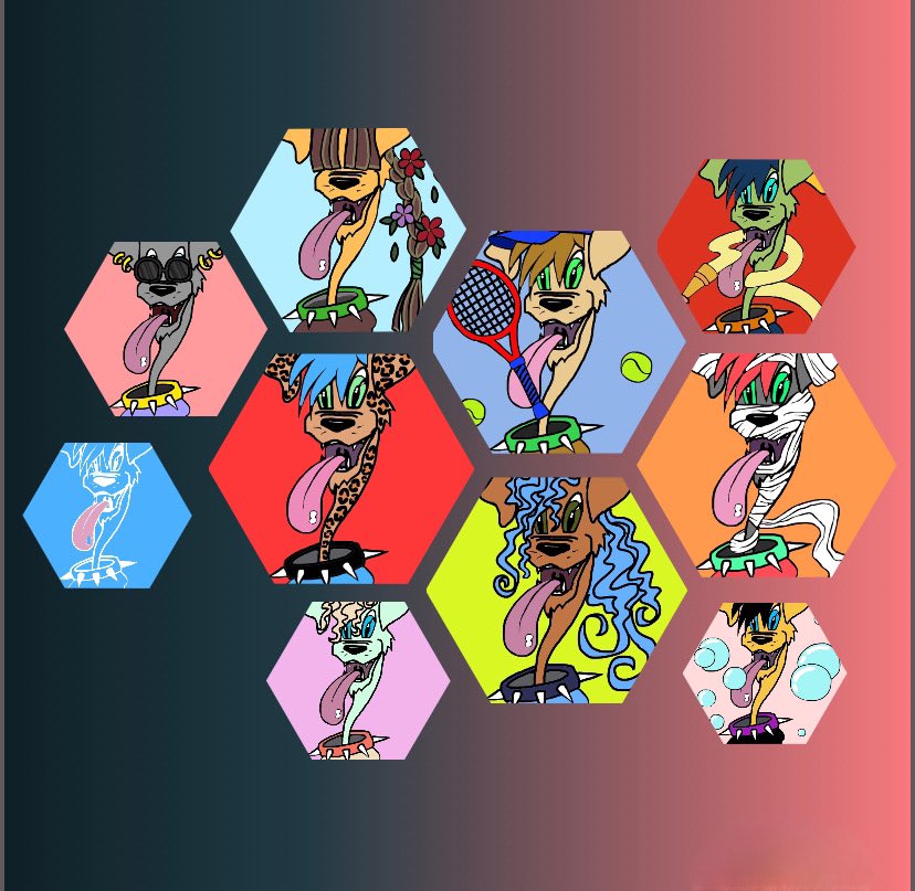 📍Crazy Licking Dog📍                                  #WomensArt #NFTdrops #NFTProject  #CryptoArtwork #NFTCollection