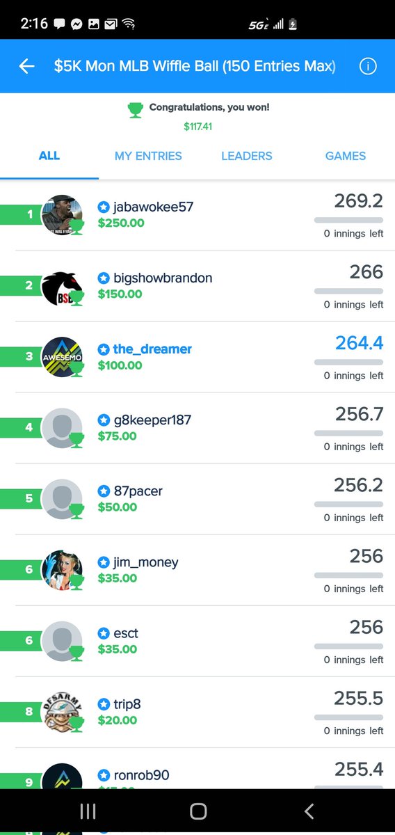 Image for the Tweet beginning: @AwesemoHOF @playerqDFS 

Thanks for the