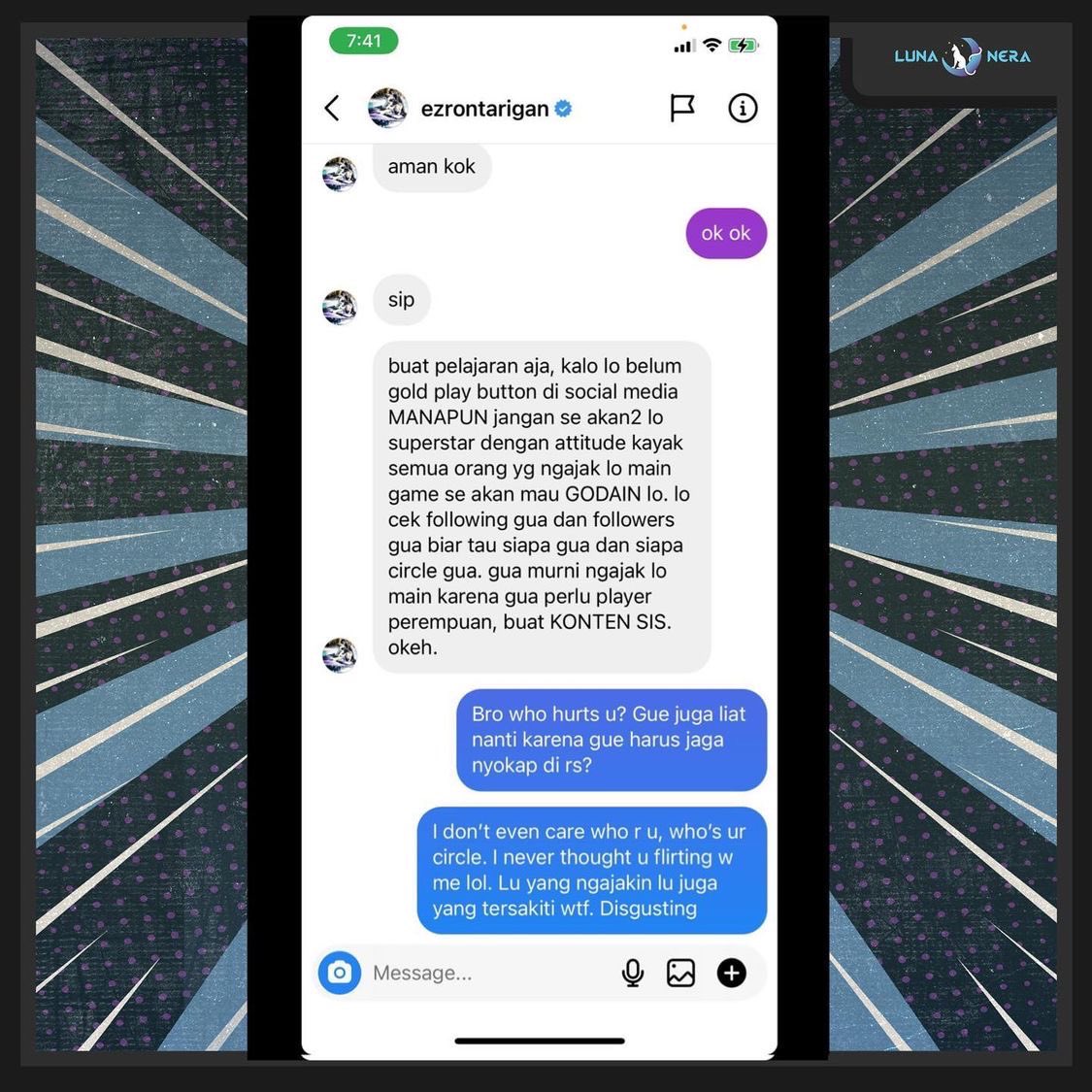 E-sports is another male dominated industry where females often face a negative playing environment and harassment.

Sorry if she hurt your ego. But the women in LNR stick up for one another 🫰🏼