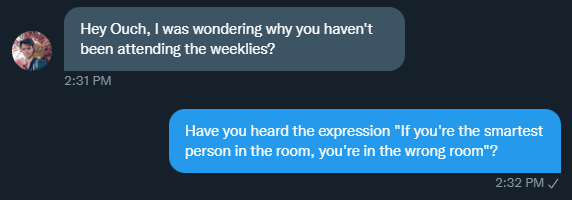 There's been a lot of speculation as to why top players haven't been attending the weeklies.

I'm surprised it's taken this long for somebody to ask directly