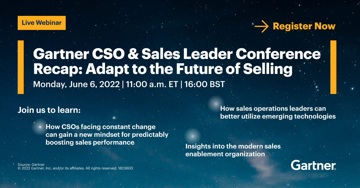Gartner on Twitter "In this Gartner_Sales webinar, explore