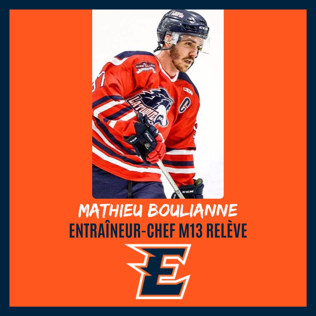 EstacadesHockey's tweet photo. Nomination | Mathieu Boulianne est le nouvel entraîneur-chef de notre équipe M13 AAA Relève. 🔥

Bienvenue chez les Estacades Mathieu. 🟠🔵

#GrandirEnsemble https://t.co/nKuUhlAGDr