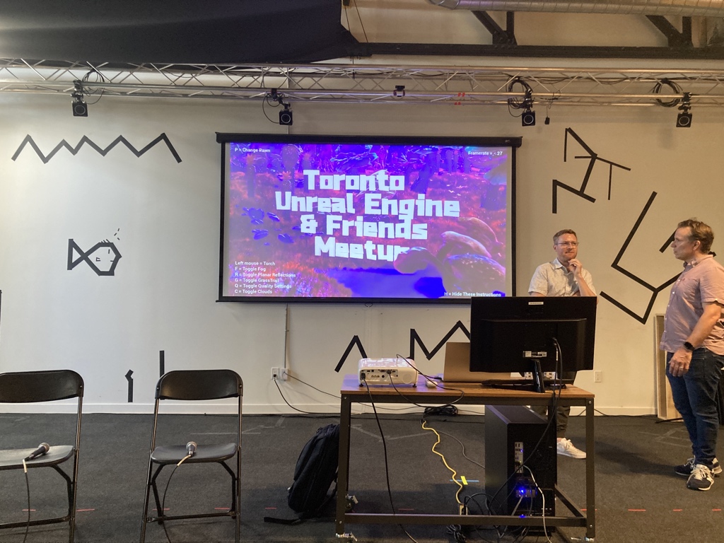 Eagerly awaiting the start of the first Unreal Toronto meetup in 2 years, hosted by Dark Slope and with talks by Epic and <a href="/Pixomondo/">Pixomondo</a>