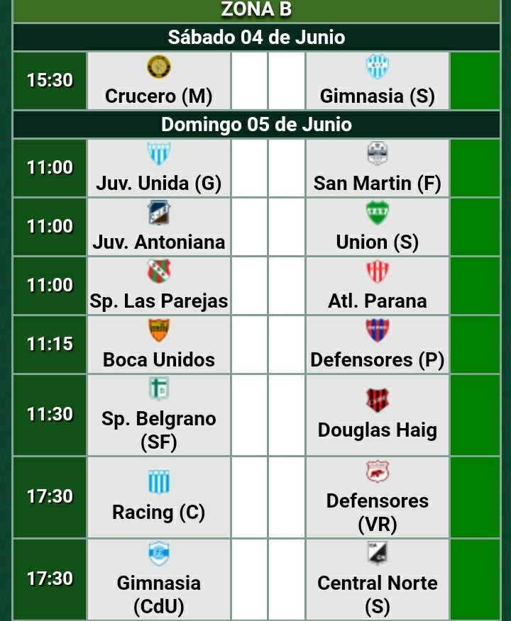 Estos son, los días, horarios y fechas, para esta jornada Nº12 que se aproxima de #FederalA🏆⚽️
Fecha libre Zona A: Estudiantes
Fecha libre Zona B: Sarmiento
📸: <a href="/Promiedos/">Promiedos</a>