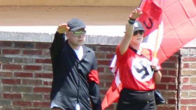 Today we received a lil something from a trusted confidential source showing Massachusetts GOP Gubernatorial candidate and Trump diehard Geoff Diehl ( @RepGeoffDiehl ) arm in arm with MA swastika wearing neo-Nazi Michael Moura. Let's learn more about this interesting relationship