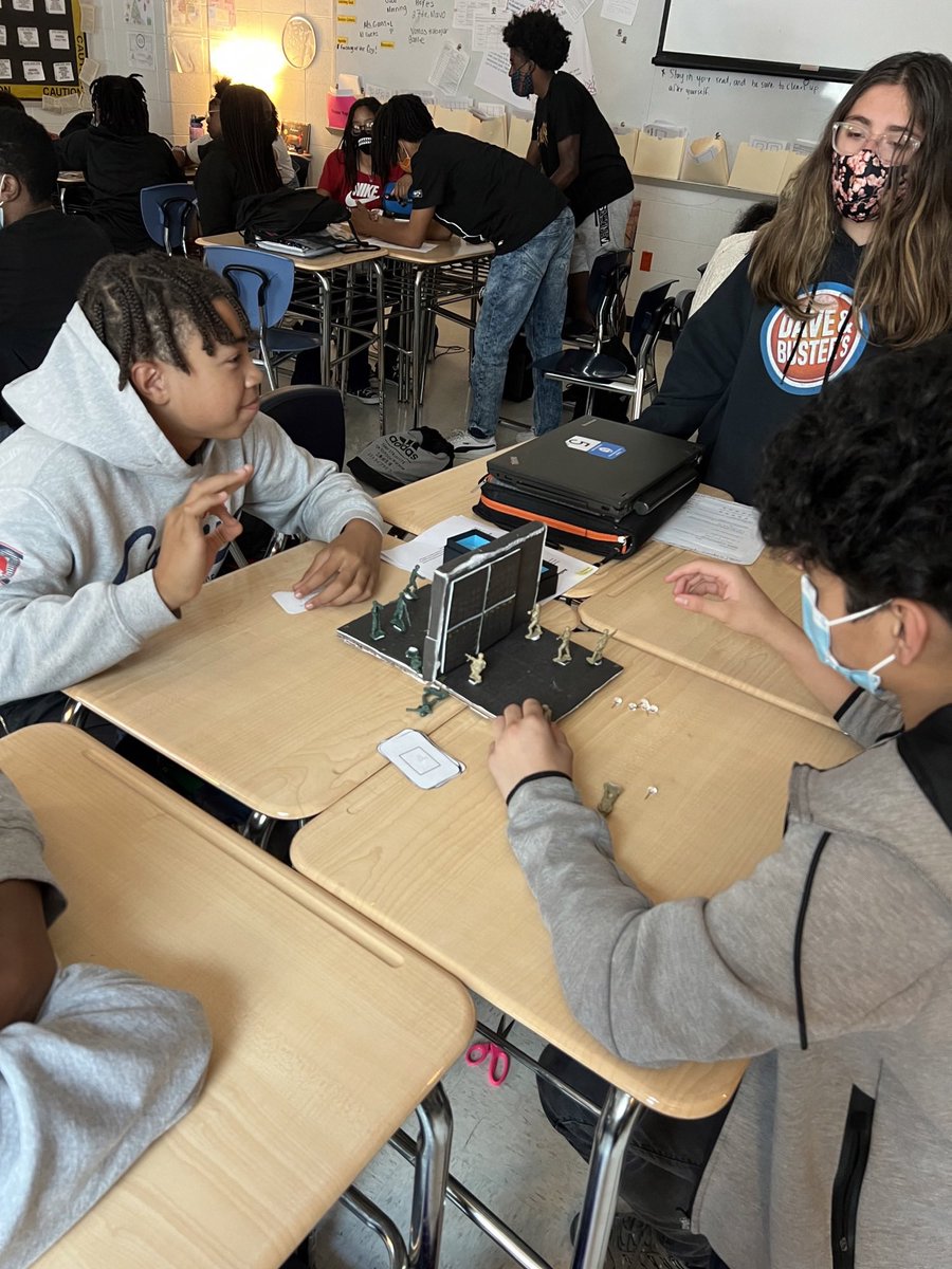 Ms. Gross' 8th grade social studies students playing student created games to review content!