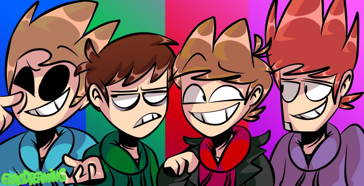 EddisDreaming's tweet photo. I drew the 4 universe of #eddsworld , #tomsworld , #tordsworld and #mattsworld.
#eddsworldfanart https://t.co/m0hssLKg4B