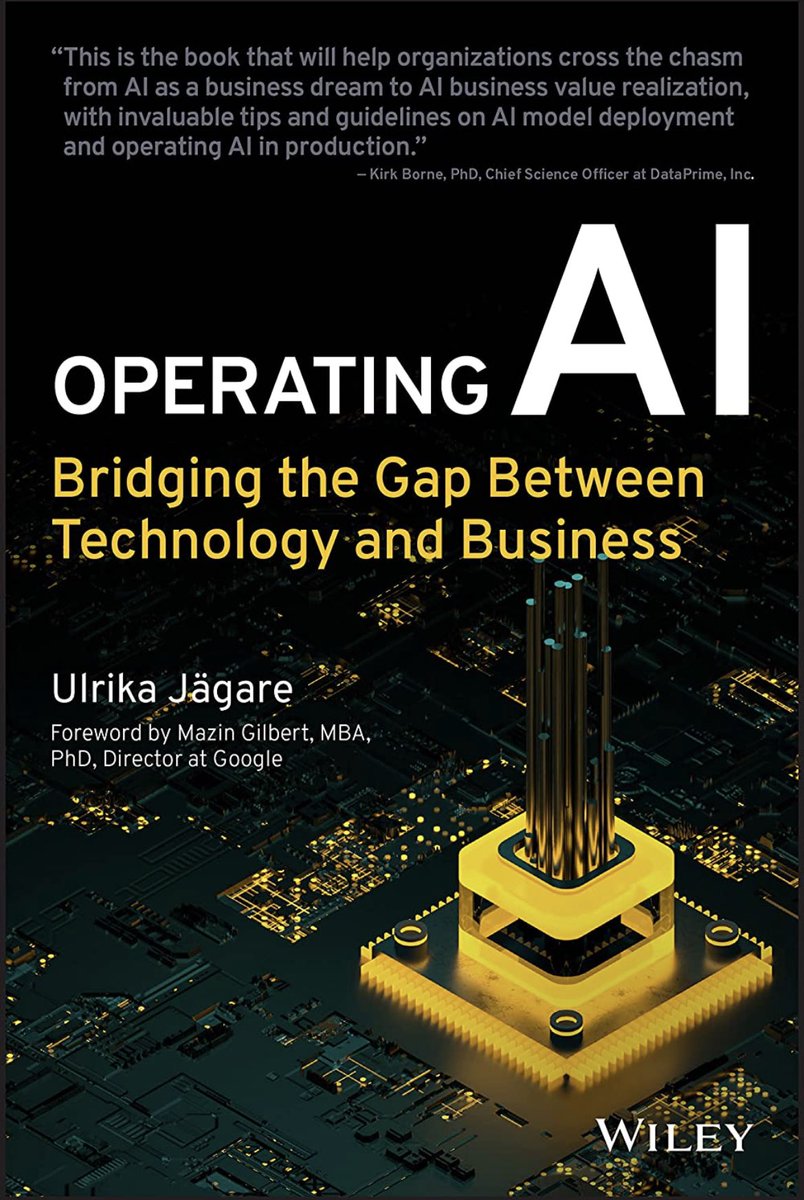🌟💯🚀Outstanding new book by <a href="/jagare_ulrika/">Ulrika Jägare</a> >> “Operating #AI: Bridging the Gap Between Technology and Business” available at amzn.to/3E2wKkY
———
#BigData #DataScience #MachineLearning #AIStrategy #AIOps #MLOps #ArtificialIntelligence #EnterpriseAI #DigitalTransformation