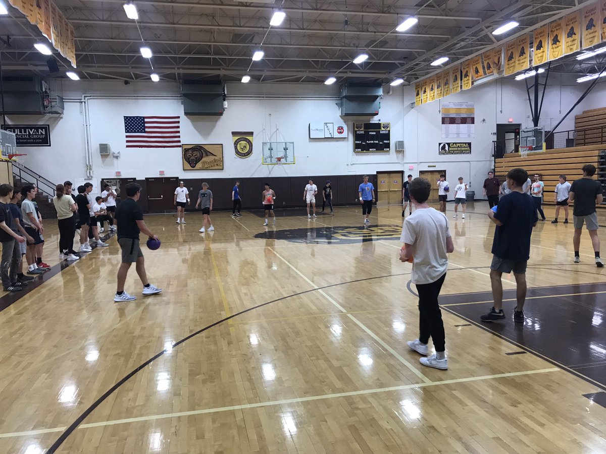 CHS DECA dodgeball tourney after school today- if you can dodge a wrench….   FYI- All participants had parents sign off on waivers! 😃 #gobru