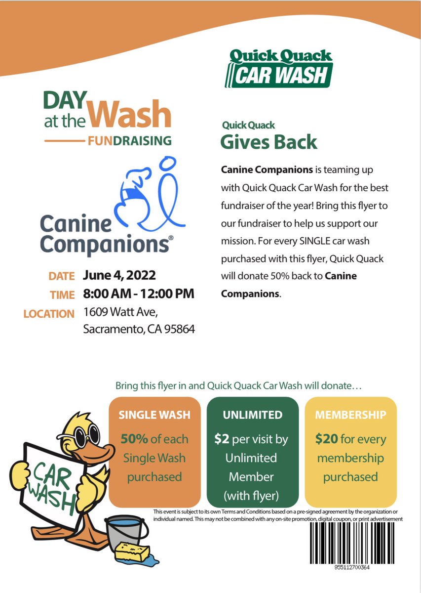 Saturday! <a href="/quickquack/">Quick Quack Car Wash</a>