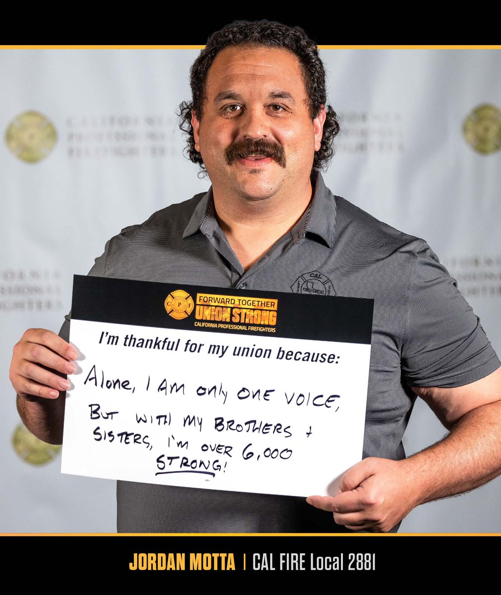 CAFirefighters's tweet photo. As union members, we come together with strength in numbers to stand as equals with our employers in the fight for fair pay, benefits, working conditions &amp; basic respect. #UnionStrong #OneTeamOneFight https://t.co/ytaU80UJZT