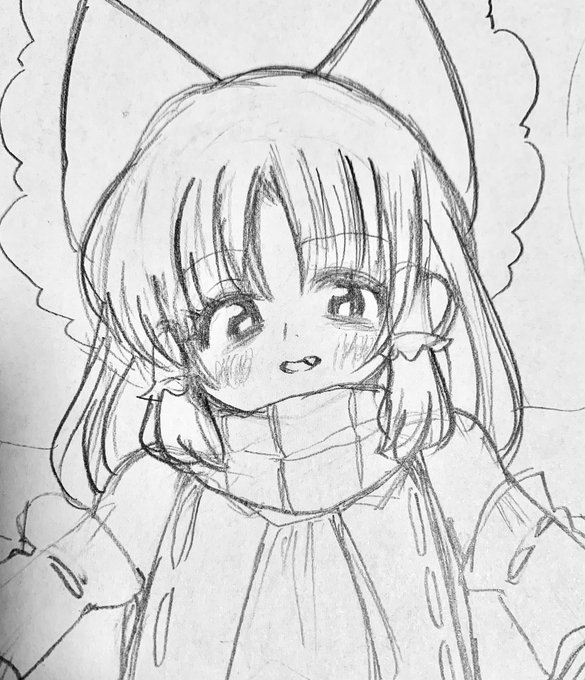 仕上げたいんだけどペン入れすると絶対この鉛筆のやわらかいタッチが失われるのよね〜、かといってこのままではコピック塗れないし 