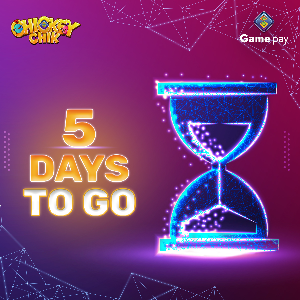 Are you guys excited @OfficialChickey fam?
In 5 days, the world's first completely customizable end-to-end NFT marketplace will go live.

Visit the Gampay's NFT marketplace now! 
gamepay.sg 

#NFTmarketplace  #ChickeyChik #P2EGame #NFTCommunity #nftbuyers #P2E