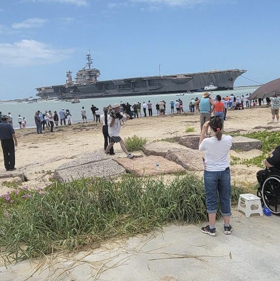 USS Kitty Hawk’s arrival into the Port of Brownsville (TX).