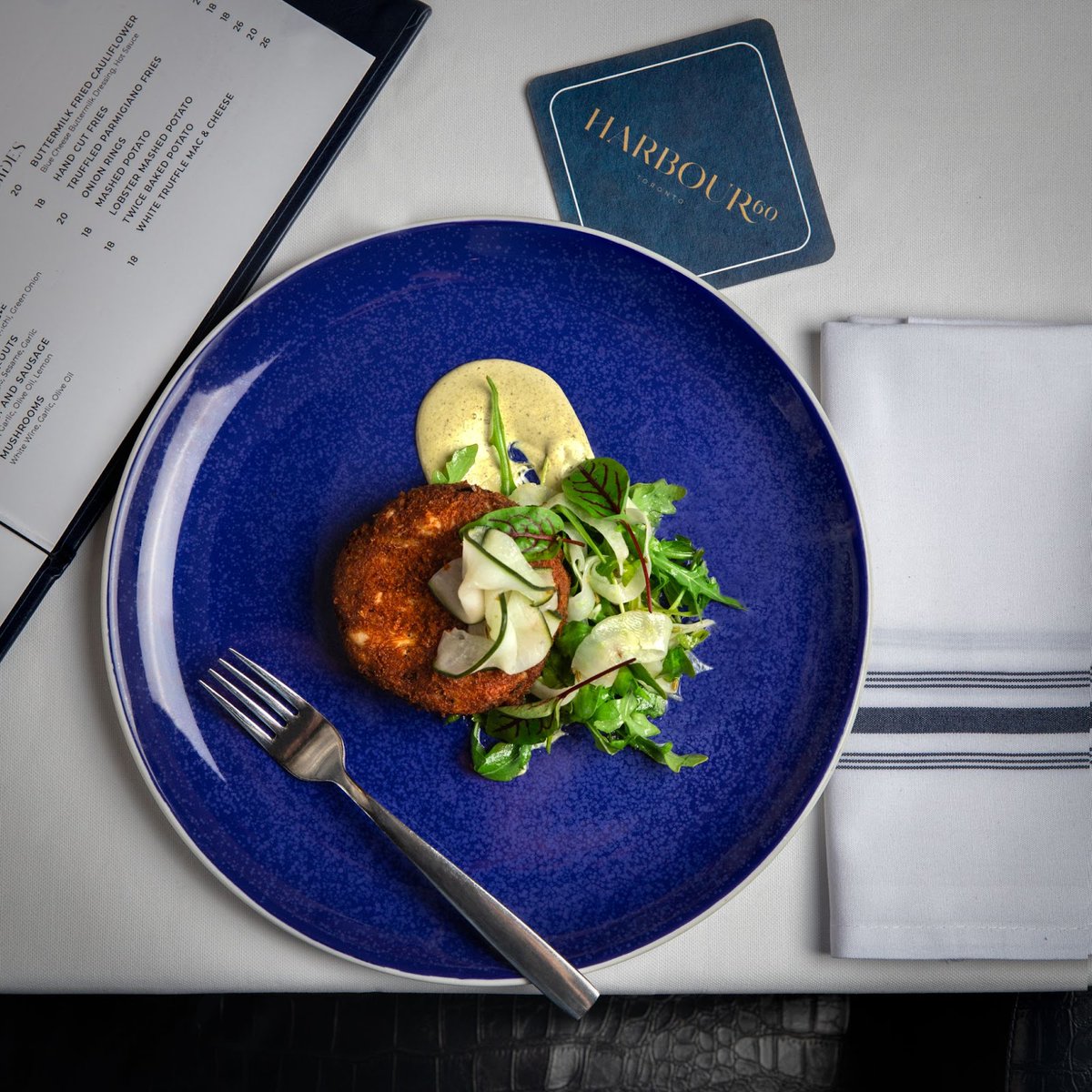 HarbourSixty's tweet photo. Add a ✨ crunch ✨ with our crispy Crab Cake.

If you’re looking for a light and fresh lunch option, this is for you! Each cake is made with Jumbo Lump Crab, Fennel, Arugula, Pickled Cucumber, and served with tangy Green Goddess.

Visit https://t.co/P0kD1hXq25 https://t.co/FgrkeKZBWU
