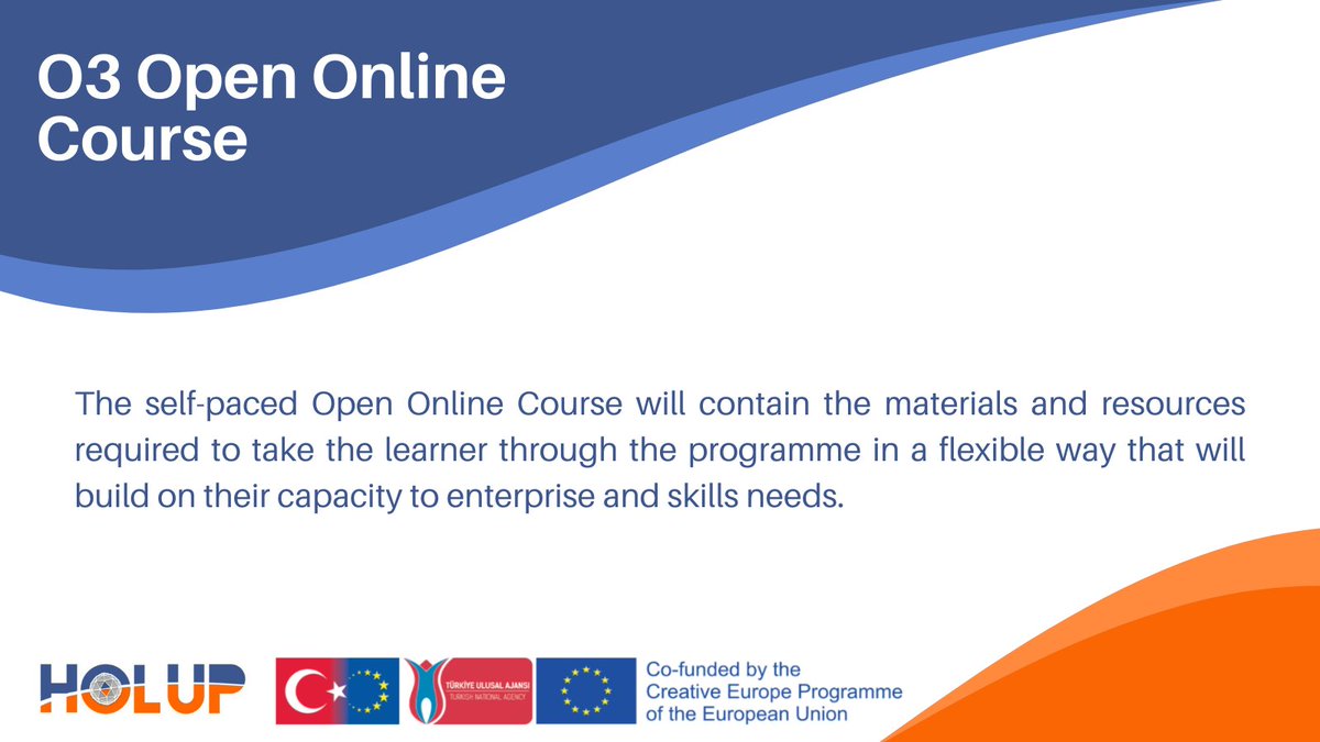 HolUpProject's tweet photo. Output 3 - Self-Paced Open Online Course
This output aims to provide high quality and timely education and training responses to evolving enterprise and skills needs.

For more information about this output, please see: https://t.co/H5AjClDE9u
#HolUpProject #ulusalajans https://t.co/0UESclvAKX