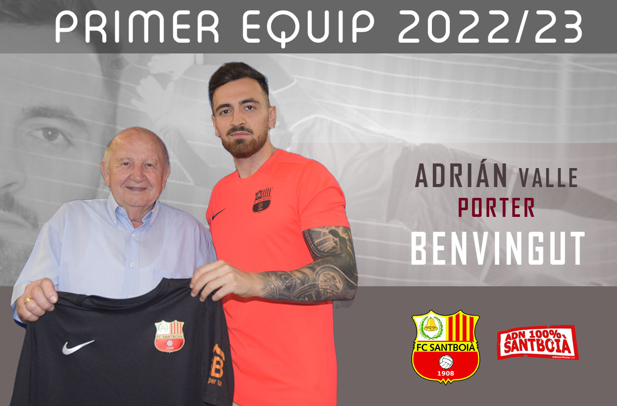 FClubSantboia's tweet photo. 🔥 PRIMER EQUIP 🔺 INCORPORACIONS 2022/23 👉 Ja tenim el nostre primer fitxatge de la temporada! Sota els pals i procedent del primer equip del @uecastelldefels  Adrián Valle. Benvingut! #santboi #1cat2 https://t.co/F03LuRlCmu