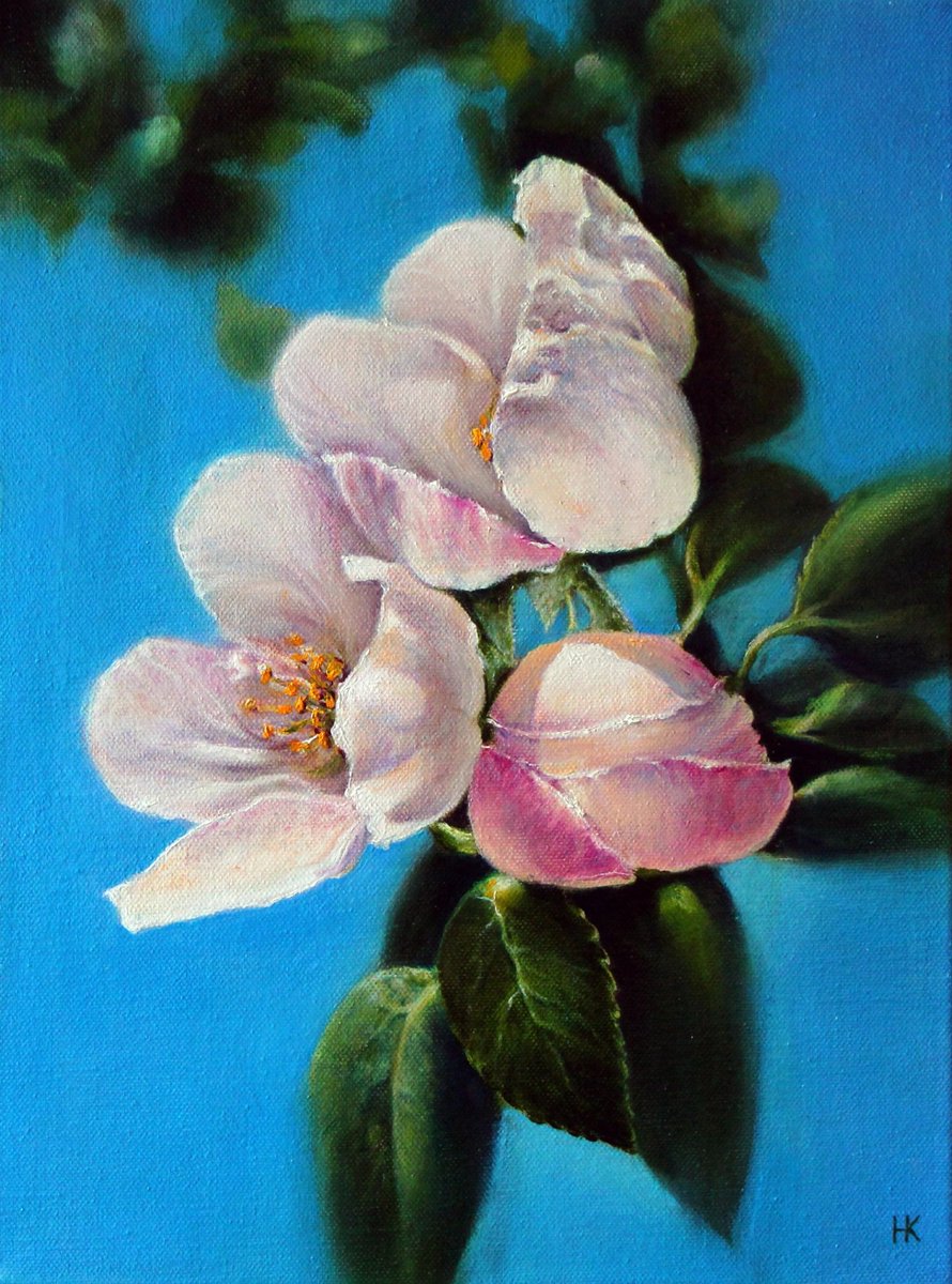 my new #art.. 
apple blossom
oil on canvas, 30x40cm tender heart of may..
#nft #oilcanvas #nftart #NFTCommumity #nftpainters
