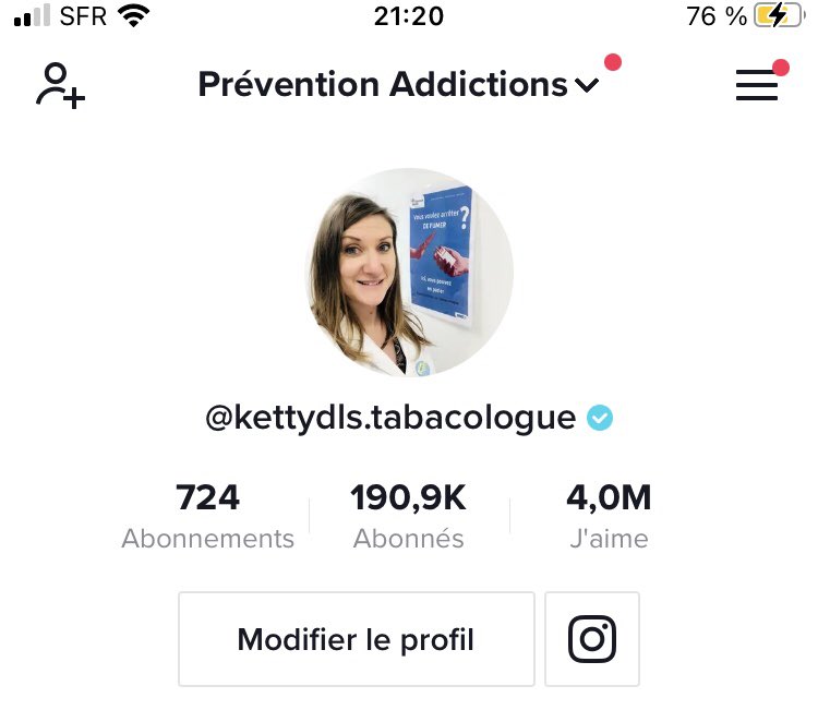 KettyDeleris's tweet photo. Je viens de passer la barre des 190K abonnés sur TikTok, avec 4 M de likes 🙂💖 https://t.co/M8lxnhXEv3