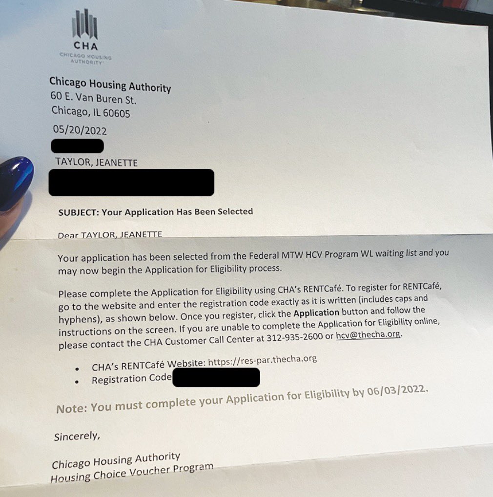 I first applied for an affordable housing voucher in 1993.

I finally got a call back in 2004 to tell me my son who just graduated high school couldn’t be on my lease.

Today in 2022 I finally got a letter telling me I made it to the top of the waiting list. I have no words.