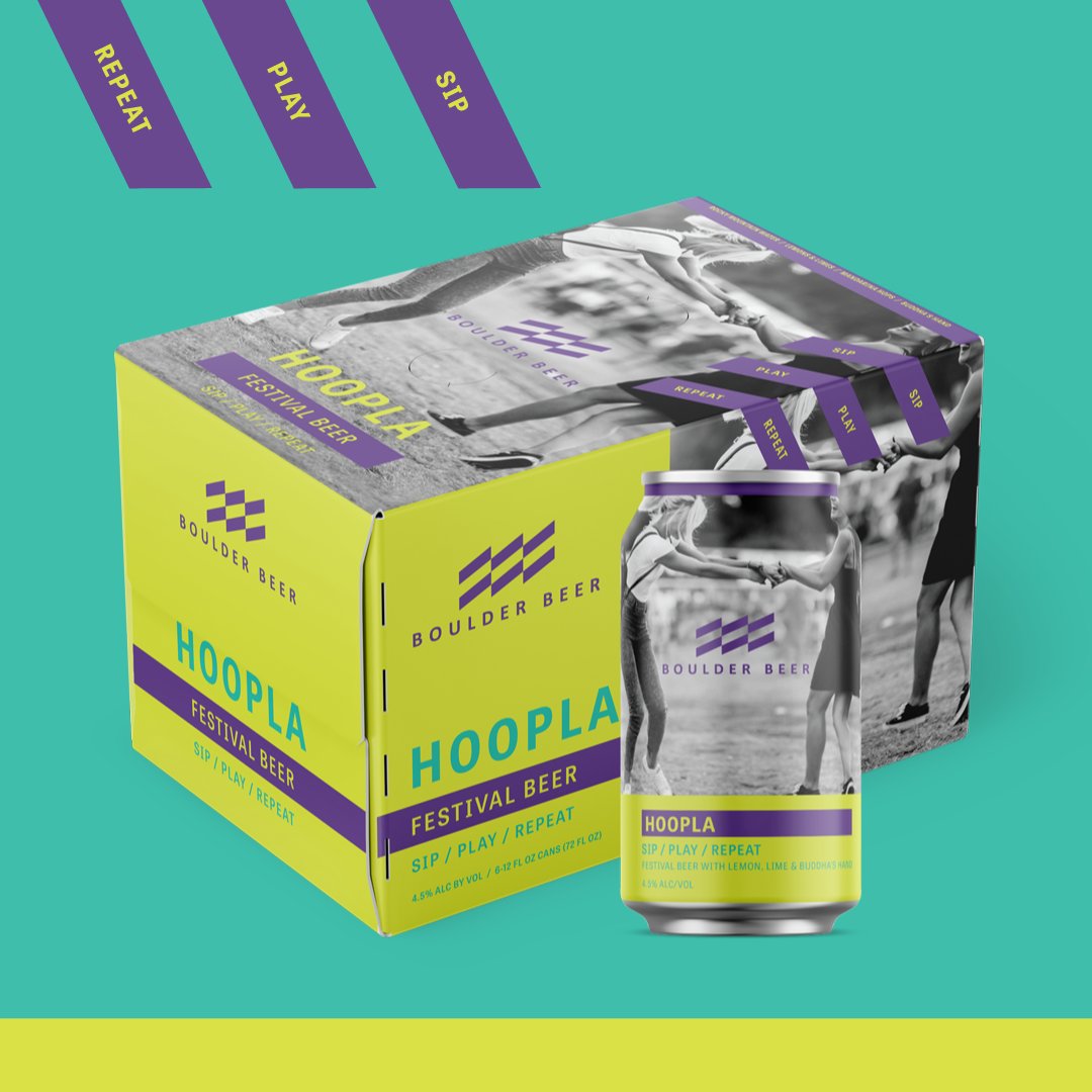 Festival season is better with Hoopla in hand ☀️ 

Lime, Mandarina hops, and lemony Buddha's Hand dance together to create the perfect floral, citrusy, summer sipper. Ready to Hoopla? Click here: bit.ly/3AqRL66 

#boulderbeer