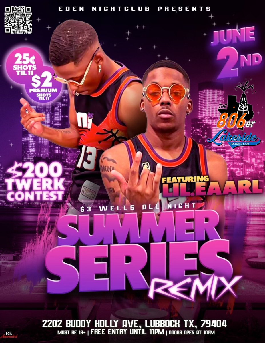 ‼️This Thursday‼️
Summer Series ft. @lil_eaarl 
Don’t want to miss out on this‼️
$200 Twerk Contest 
Food provided by Lakeside Lounge
Doors open at 10 , Free entry till 11