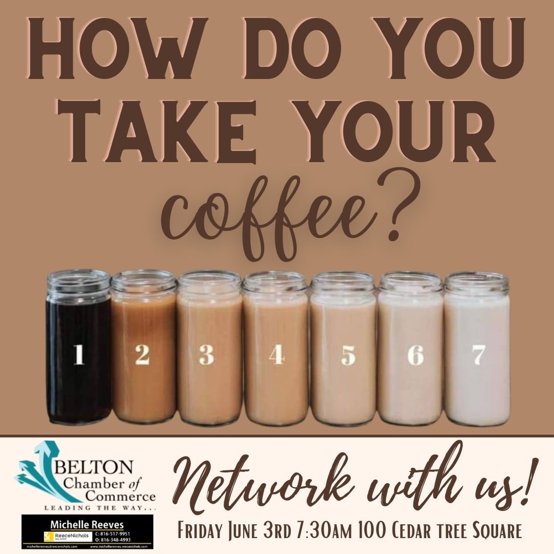 We look forward to networking with you this FRIDAY June 3rd with Michelle Reeves Realtor ReeceNichols! ☕️ Coffee and conversations will be provided from 7:30am-9:00am at 100 Cedar Tree Square. Looking forward to a morning of connections with our chamber members!