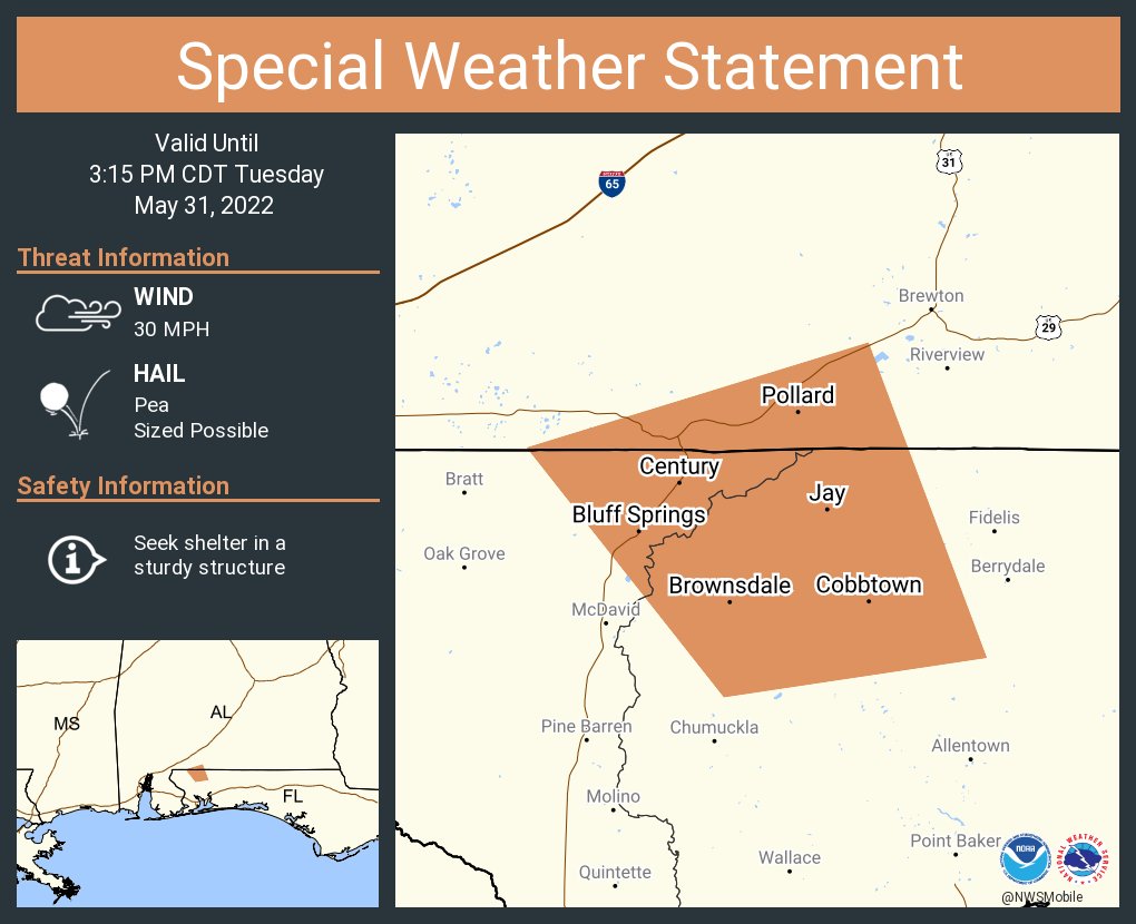 NWS Mobile on Twitter "A special weather statement has been issued for