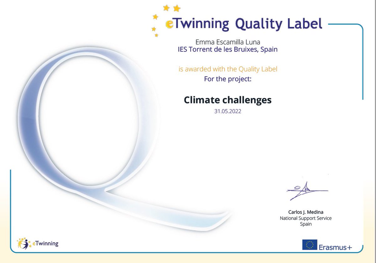 InsTorrent's tweet photo. 🎉🎊Estem d'enhorabona! L'alumnat de 2n ESO ha rebut el Segell de Qualitat nacional #etwinning pel projecte "Climate Challenges"🌱🌿 que han estat realitzant durant el curs a l'assignatura d'anglès. Han col·laborat conjuntament amb un centre de secundària a Turquia. https://t.co/JJav0SqVBv