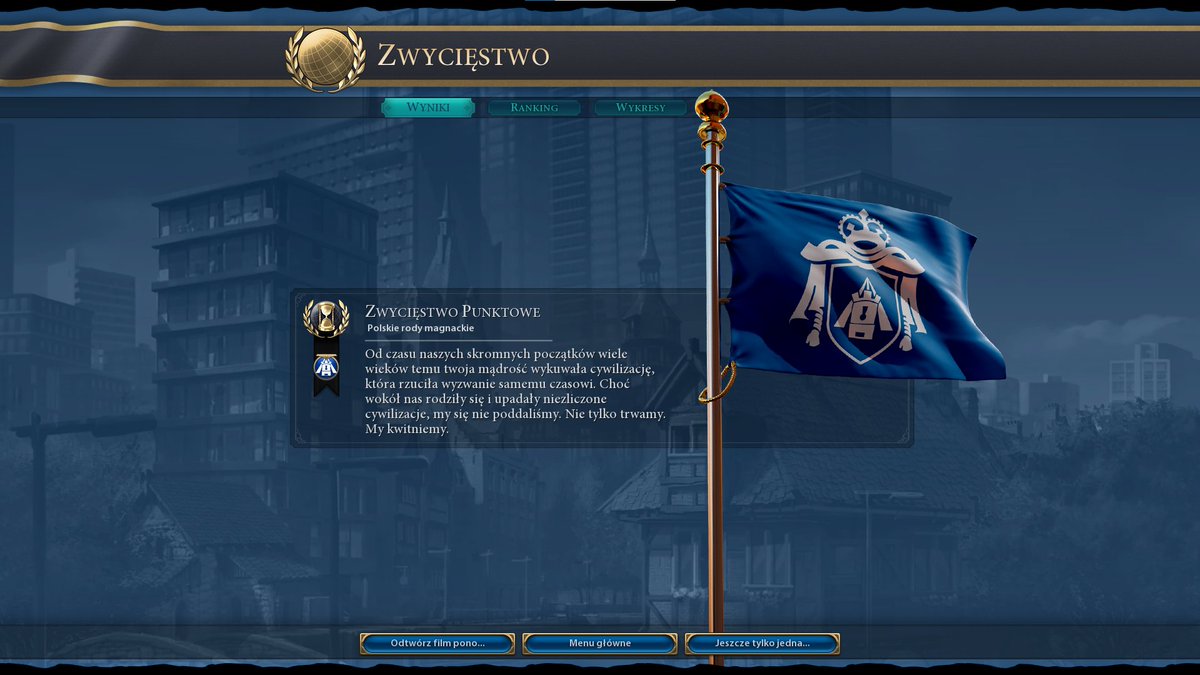 dmowski_p's tweet photo. Właśnie w #Civilisation6 w scenariuszu "Dziedzictwo Jadwigi" na poziomie trudności "Bóstwo" wykręciłem taki wynik. Zastanawiam się, czy można ten scenariusz jeszcze bardziej wyżyłować?
Grałem frakcją Potockich https://t.co/IOmPfILjNF
