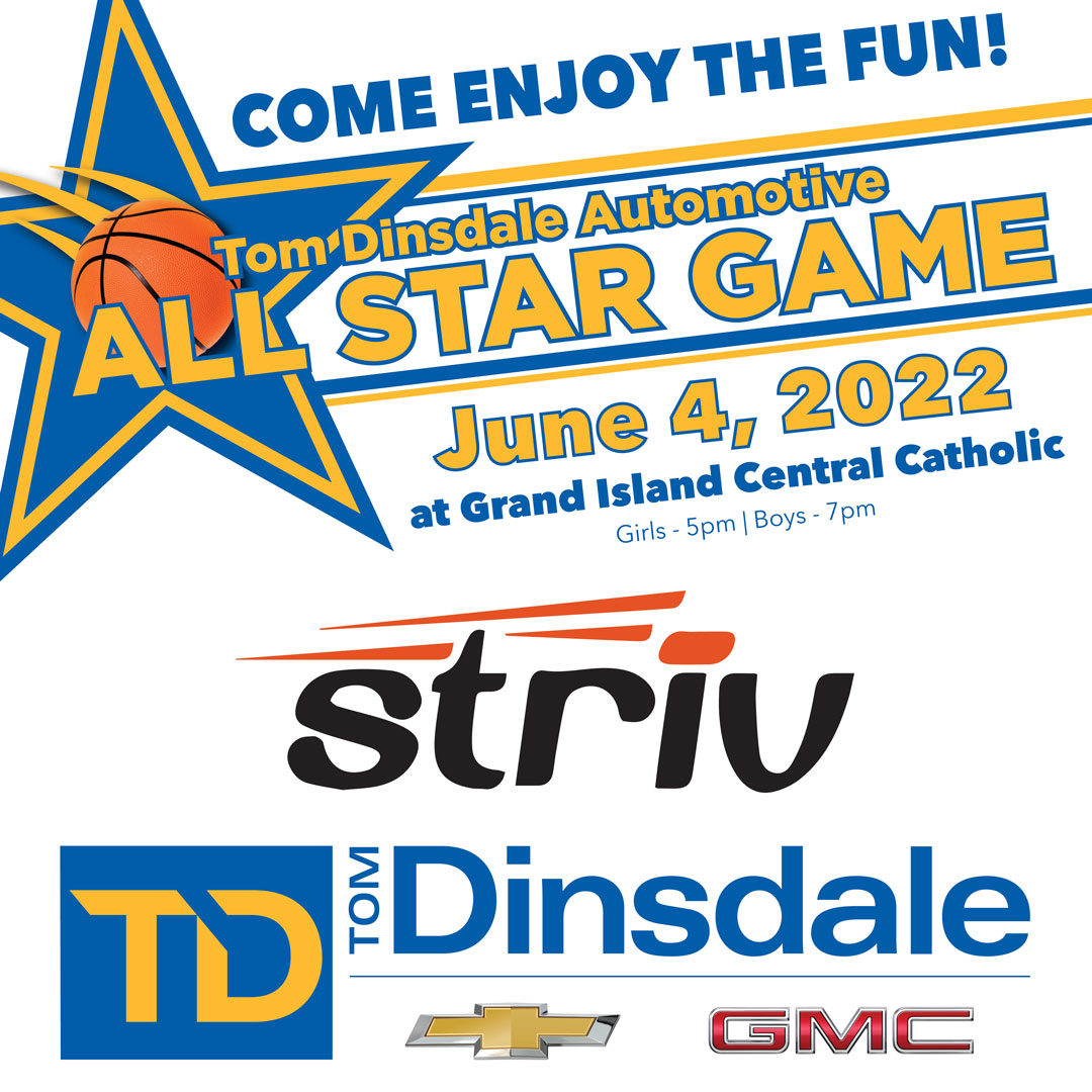 Be sure to tune in for the 2022 <a href="/DinsdaleChevy/">Tom Dinsdale</a> Automotive/Striv All-Star Game this Saturday!🏀

Tune in on:
💻: striv.tv/striv-sports
📺: Striv TV app on Roku
📱: Striv TV app for iOS/Android

Click here for roster info > bit.ly/3NMrGVn

#nebpreps #strivschools