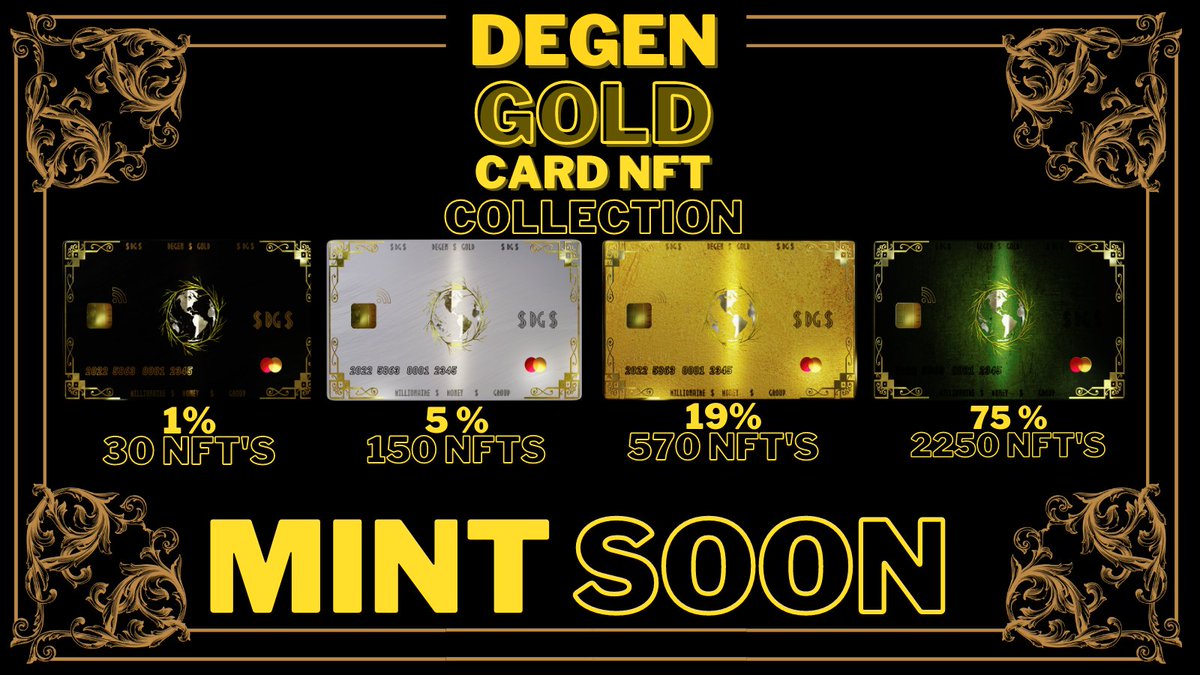 💥 dear degens 💥

🔥 if you have a minute, check out the DegenGold Card NFT Collection with passive income 🔥

✅FOLLOW  <a href="/DegenGold/">DEGEN GOLD CARD | NFT COLLECTION |</a>
 
for more informations.

#SolanaNFTs #SOL #Solana #Solcommunity #NFT #NFTProject #nftcollectors #NFTcollectible #passiveincome