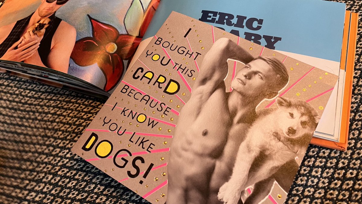 JamesAB_FK's tweet photo. You know my favourite things in life @Rita_Seagull, in fact I have a book here in our mini library that matches your birthday card xxx #mustlovedogs #mustlovepets thank you Osley 🏳️‍🌈 https://t.co/HYiqyoxPPw