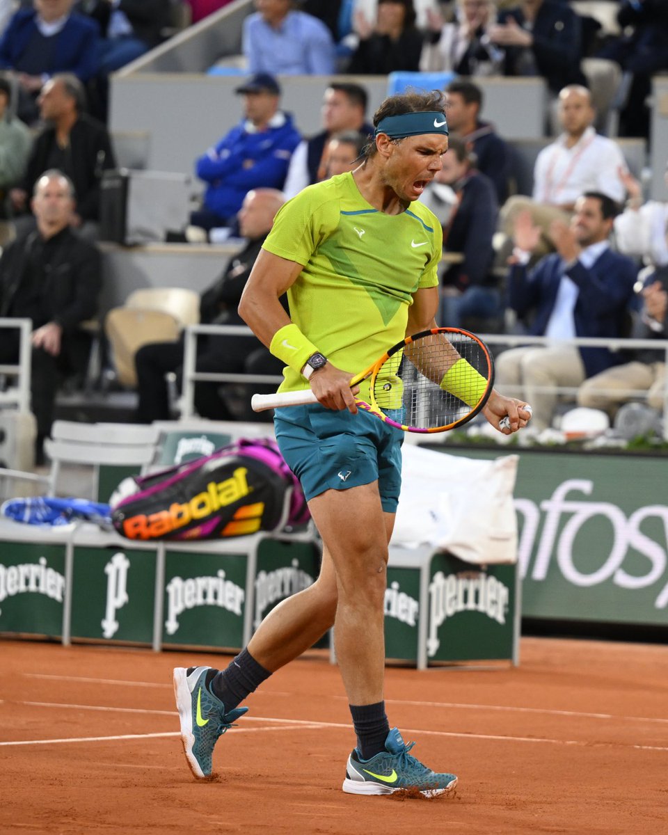 rolandgarros's tweet photo. 🇪🇸 VAMOS 🇪🇸

@RafaelNadal jumps out of the blocks against Djokovic, taking the first set 6-2.

#RolandGarros https://t.co/dCBRiBmD5r