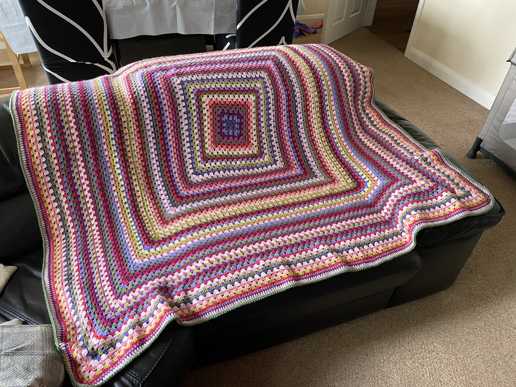 Julie Anne Lowe on X Simple but massive granny square blanket finished at last Inspired by attic24 sweet pea colour pack crochet https t qxi5ku9SOl X