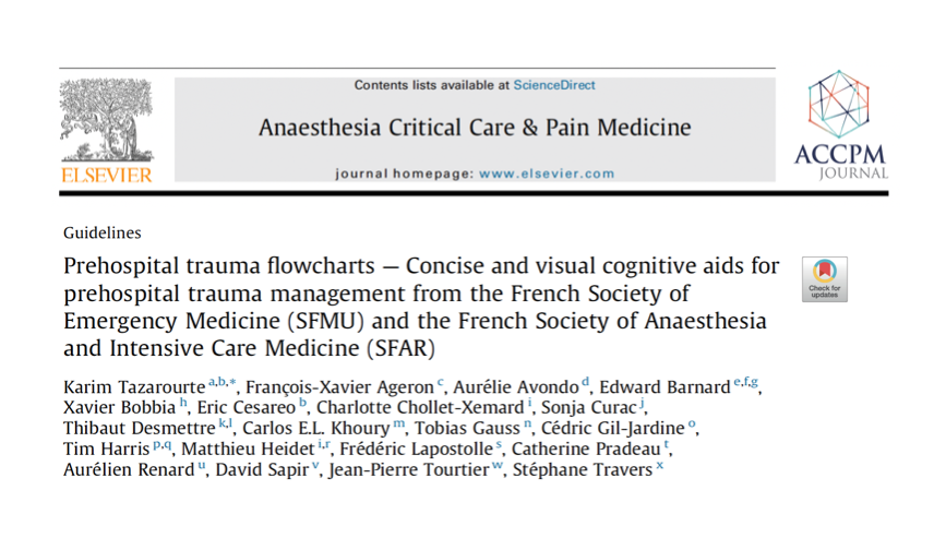 AccpmJ's tweet photo. 🚨GUIDELINES🚨

1️⃣1️⃣ Concise and visual cognitive aids for ✨prehospital #Trauma management ✨from the French Society of Emergency Medicine @SFMU_MS and the French Society of Anaesthesia and Intensive Care Medicine @SFAR_ORG 

#OpenAccess 🔗https://t.co/wGkwb8zQSs

#Thread 👇 https://t.co/1FQVdABgCb
