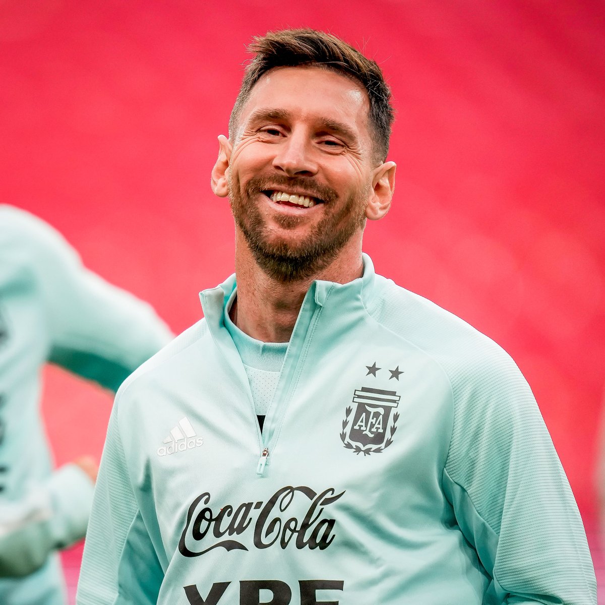 Leo Messi with Argentina = 😄
