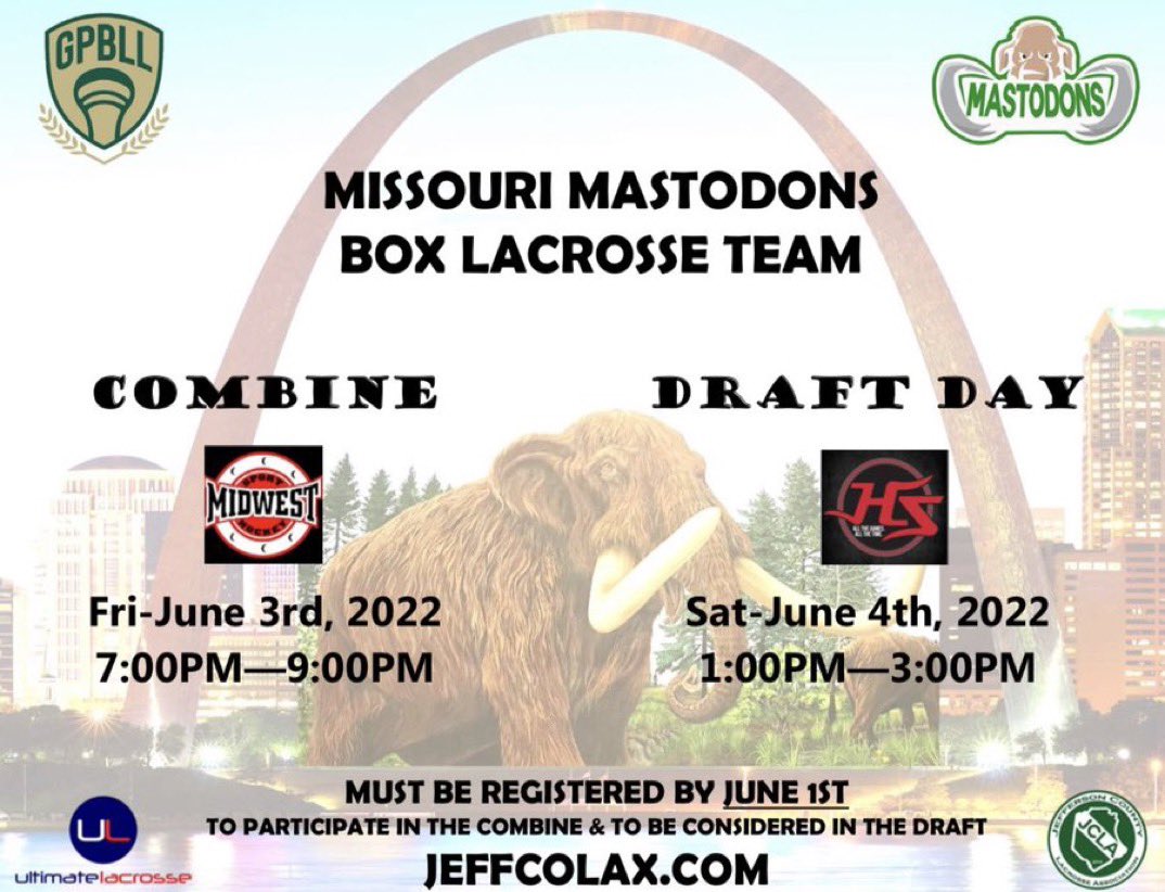 MO_Mastodons's tweet photo. Don’t forget to register for our 2022 player combine this Friday June 3rd! Players interested in participating in the combine and joining the returning GPBLL Champions need to register by June 1st! #TheDons #GPBLL 
https://t.co/AhYoHJLr78… https://t.co/Vq3mCD6gOs