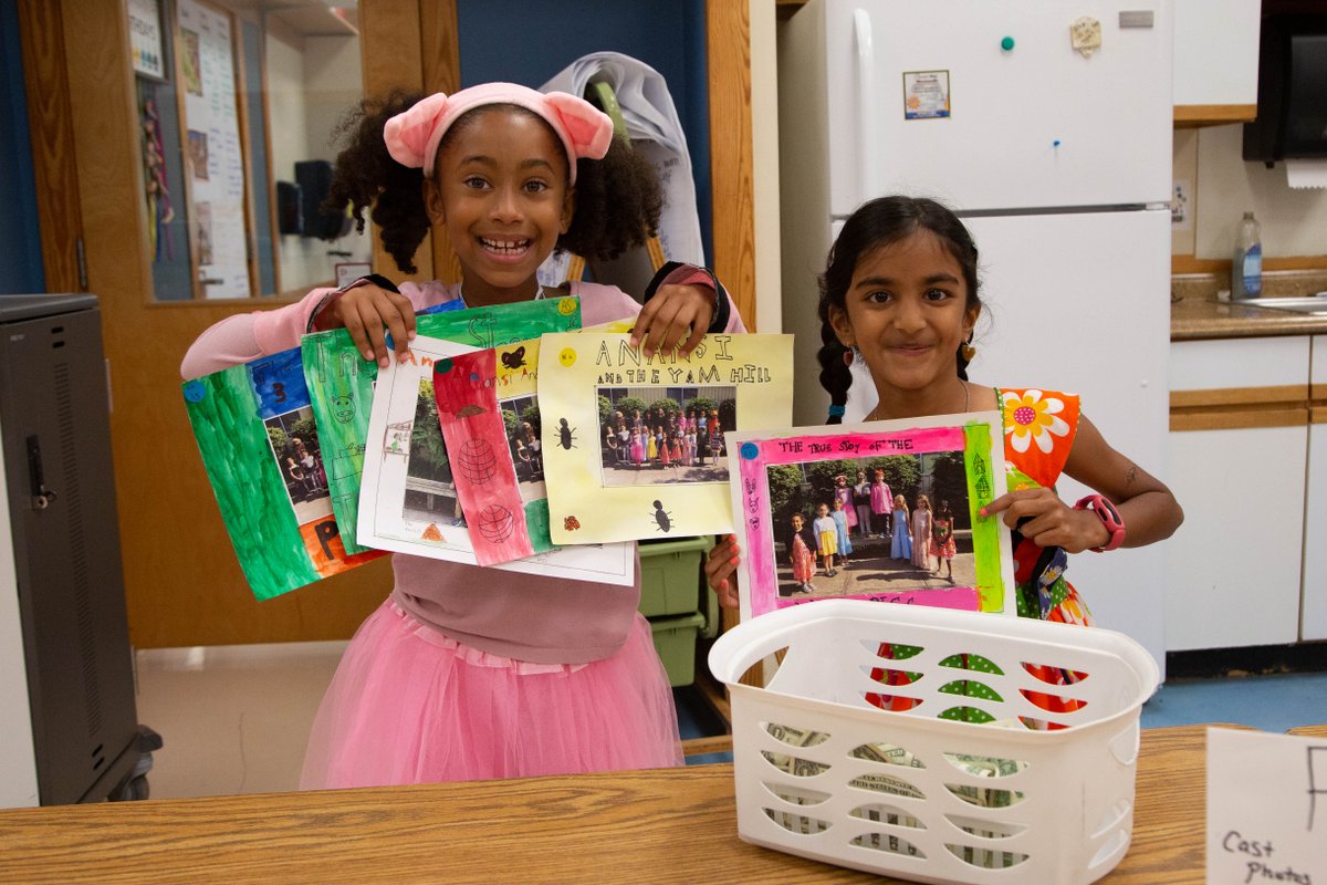 DukeSchool1's tweet photo. Congratulations to our 2nd grade actors on their Theater Business Project performances and culminations last week! Through ticketing, concessions, and merchandise, the classes raised proceeds to donate to @bookharvestnc. #dsprojectwork https://t.co/WsKoG4gv5T