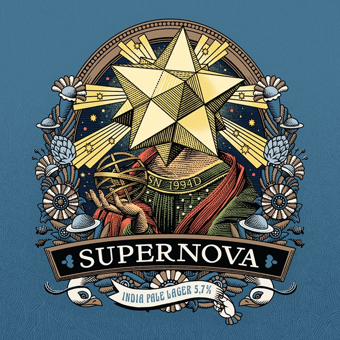 CommArts's tweet photo. CA Winner: These refreshingly surreal illustrations by @RiseAboveTweets grace the coasters, taps, stickers and beer cans of Verona-based brewery Santa Maria Craft Pub. https://t.co/MEH1jX5prT https://t.co/ght7F6zg4m