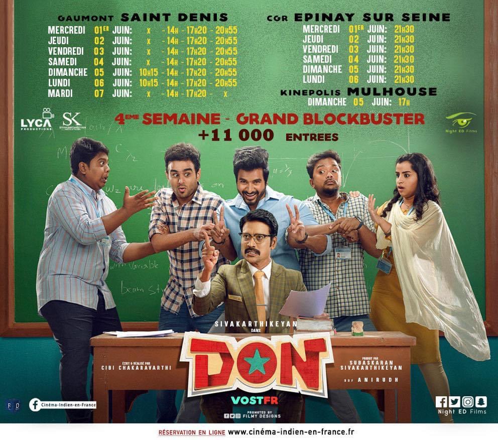 #DON 4th week in France for the Prince of Kollywood 😎😎😎💪🏽💪🏽💪🏽🤙🏽🤙🏽🤙🏽#MegaBlockbusterDON
#Sivakarthikeyan @SKProdOffl