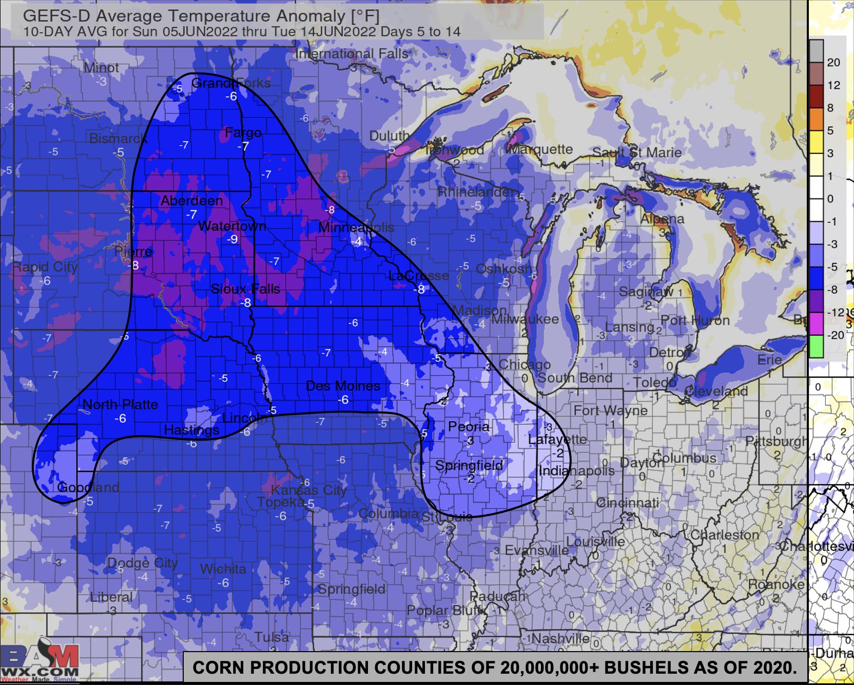 BAMWX on Twitter "Going to be a slow start to June in terms of GDDs