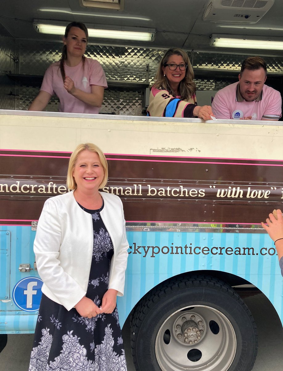 lisabeare's tweet photo. Thank you @rockypointicecream for helping us celebrate the first B.C. Ice Cream Day with @BCMilk and dairy farmers. We’ve all been through a lot and I’m proud of the resiliency of B.C. farmers to continue working with our government to boost B.C. food security. #bcdairy #bcmilk https://t.co/1E4fQ8N3y3