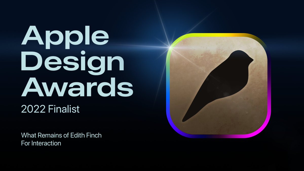 congrats to <a href="/giantsparrow/">Giant Sparrow</a> on having the <a href="/AppStore/">App Store</a> version of What Remains of Edith Finch named as a 2022 Apple Design Award finalist! #WWDC22 #AppleDesignAwards 

apps.apple.com/us/app/what-re…
