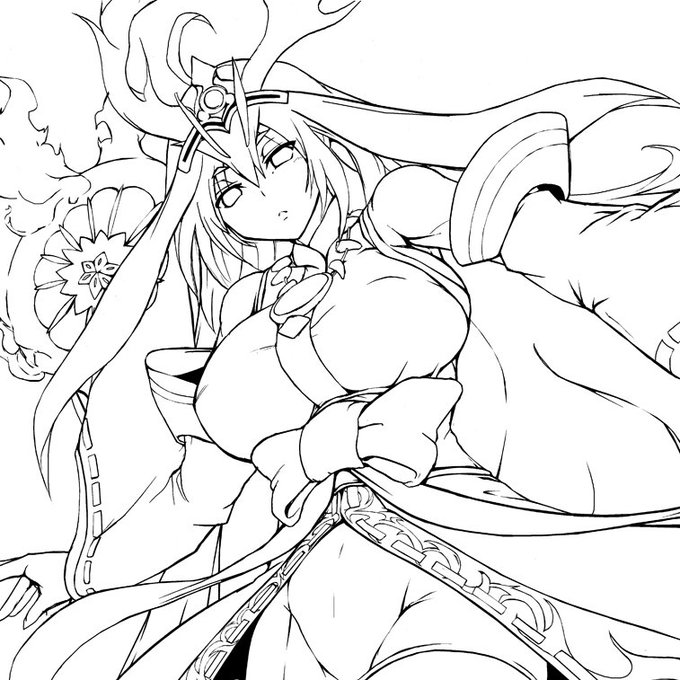 次のSkebリクエストWip～
線画の時点でだいぶ時間ががががが・・・・ 